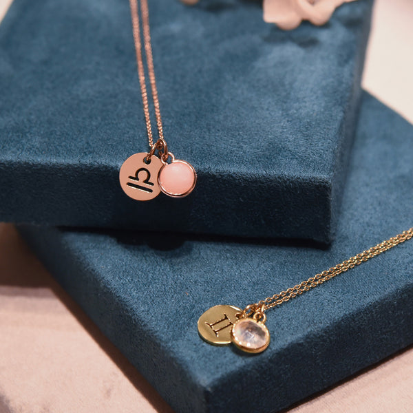 Personalised Rose Gold Plated Birthstone Necklace | EVY Designs